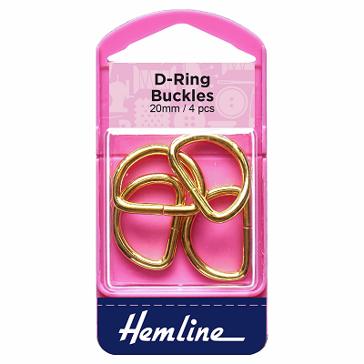 H462G.20 D Rings: 20mm: Gold: 4 Pieces 